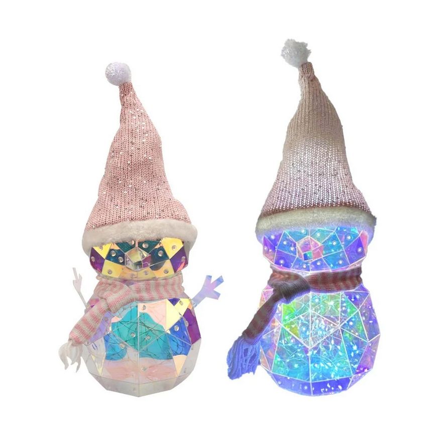 LED Plastic Acrylic Snowman - 25x17x37 cm