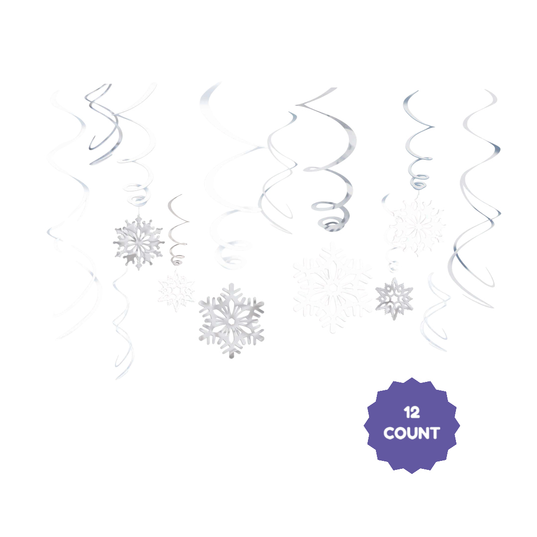 Snowflake Swirl Decorations 12ct