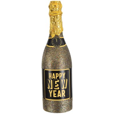 Midnight Glitter Champagne Bottle New Year&#39;s Eve Confetti Popper