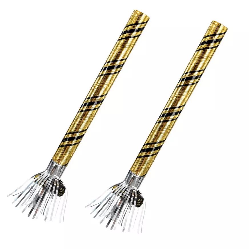 Black, Silver &amp; Gold New Year's Eve Blowouts, 17in, 2ct