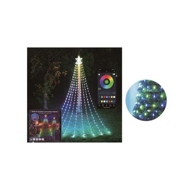 150 LED / 1.5M Vertical Christmas Tree Light with Star – USB Power, Remote, Waterproof