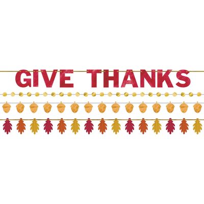 Give Thanks Thanksgiving Banner Set, 4pc Give Thanks Thanksgiving Banner Set, 4pc