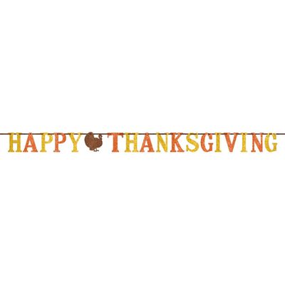Glitter Happy Thanksgiving Letter Banner 12ft Glitter Happy Thanksgiving Letter Banner 12ft