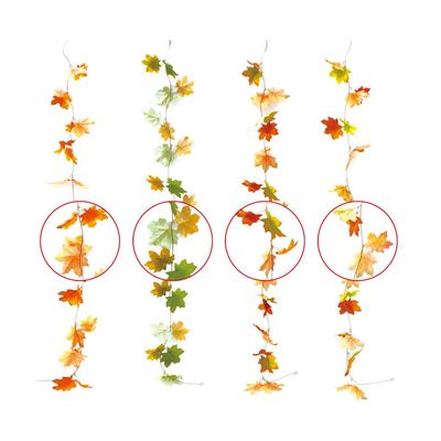 Autumn Leaves Garland – 6ft, Assorted Colors Autumn Leaves Garland – 6ft, Assorted Colors