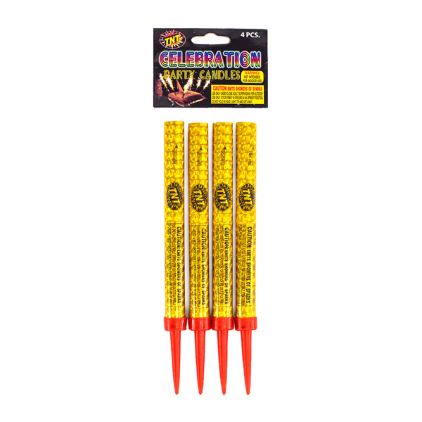 Celebration Party Sparklers Candles 4PC/PACK, Color: Gold