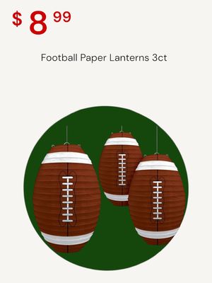 Football Paper Lanterns 3ct