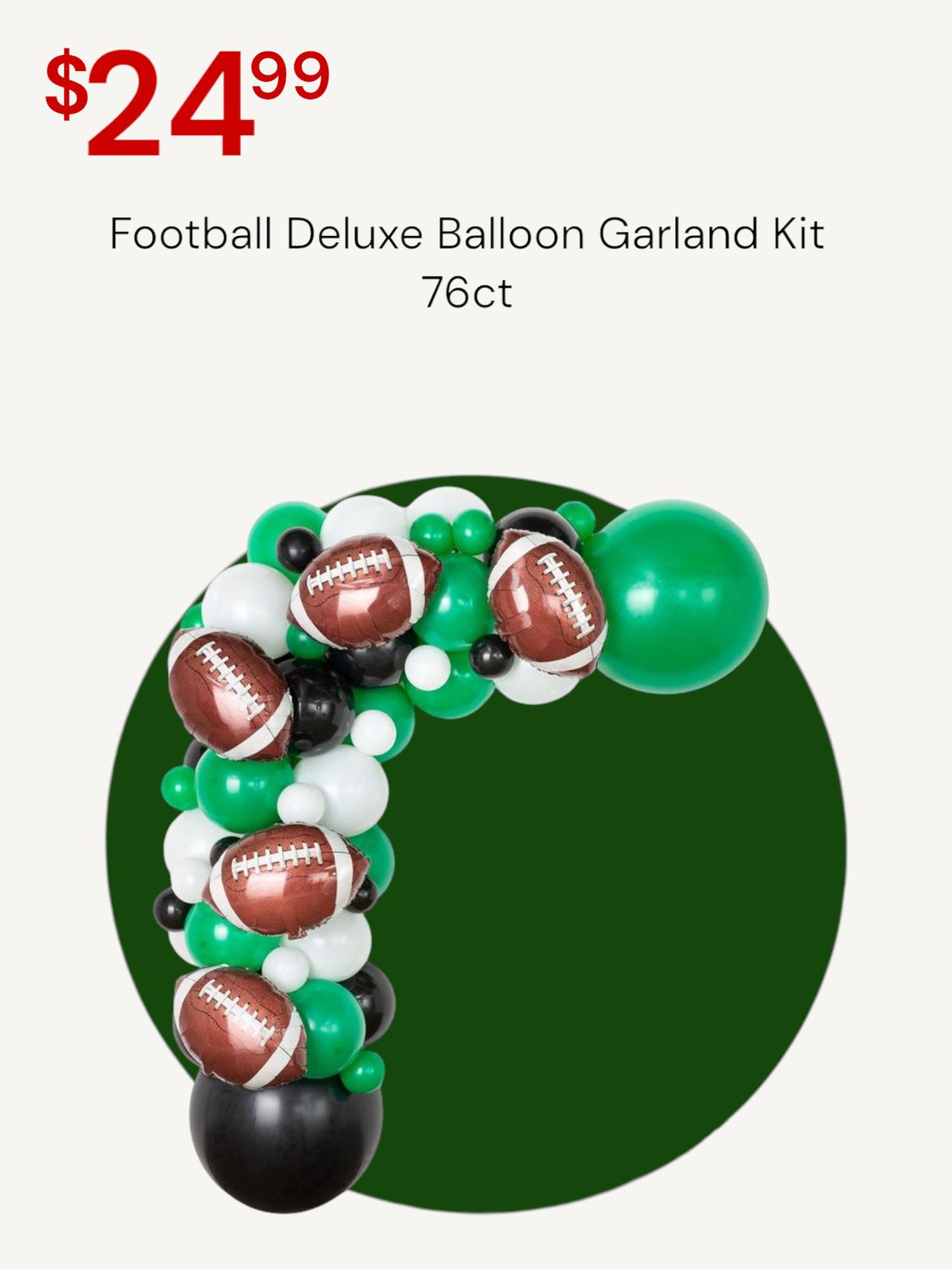 Football Deluxe Balloon Garland Kit 76ct