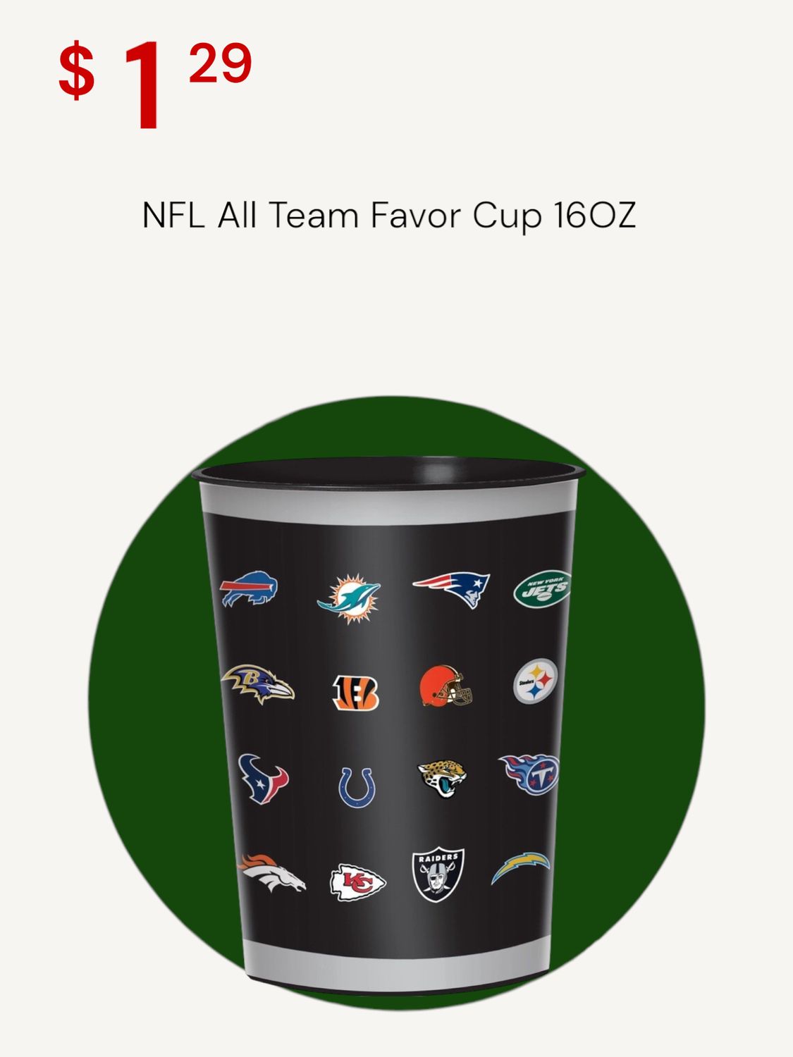 NFL All Team Favor Cup 16OZ