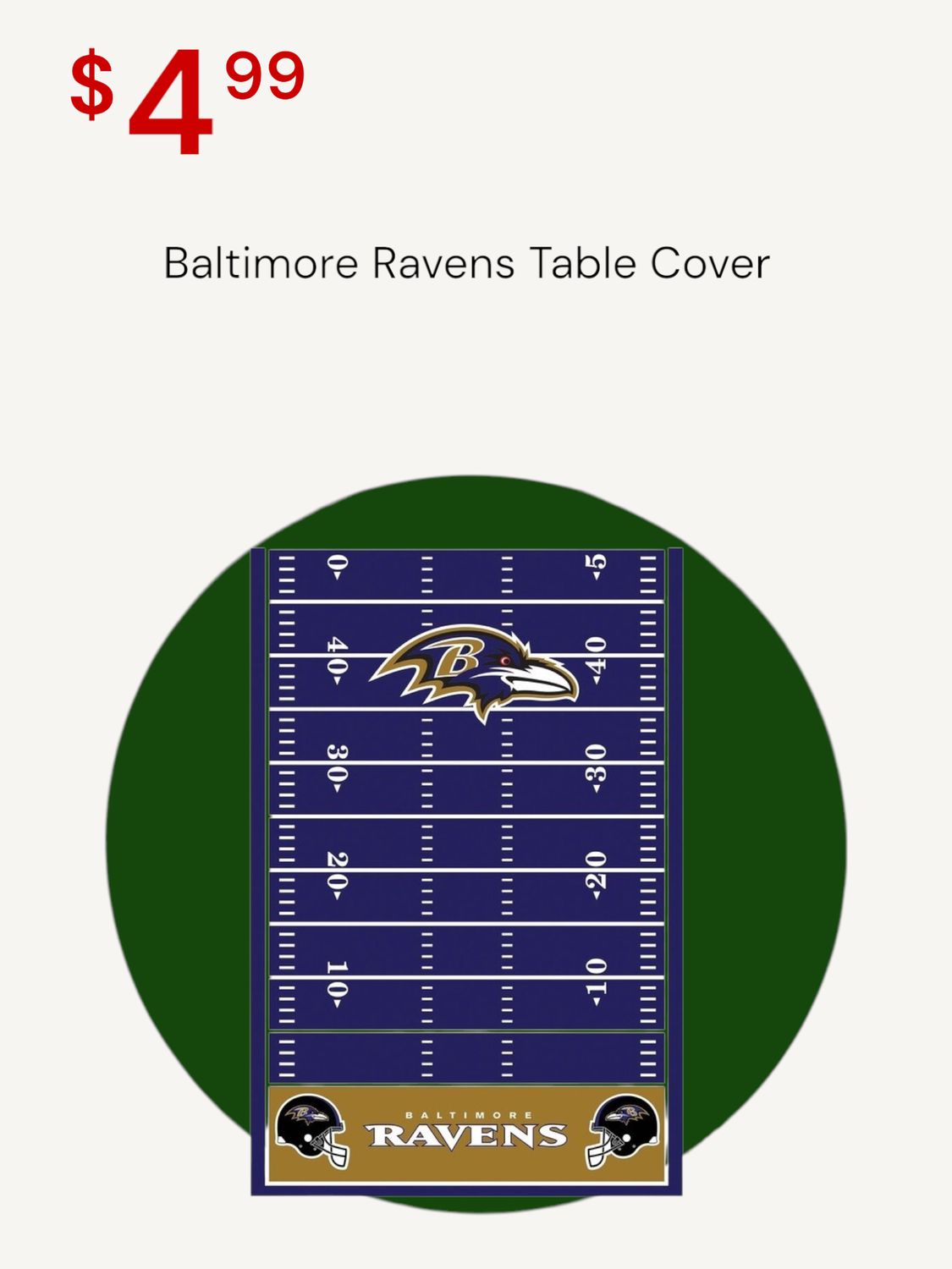 Baltimore Ravens Table Cover