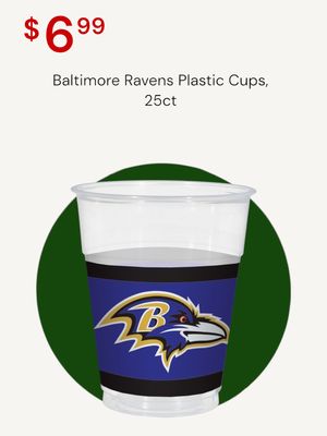 Baltimore Ravens Plastic Cups, 25ct