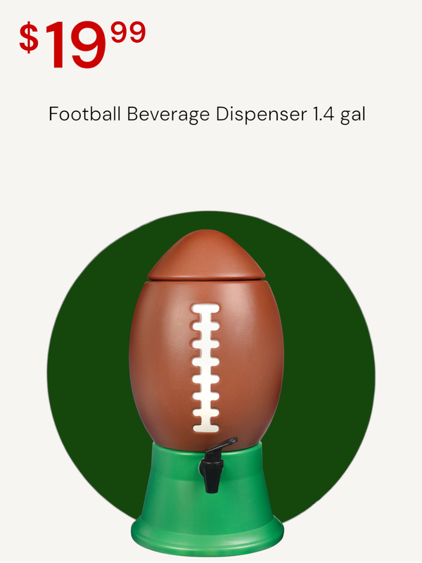 Football Drink Dispenser, 1.4 gal