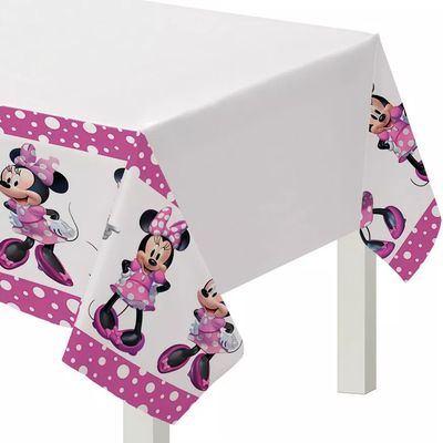 Minnie Mouse Forever Table Cover  54in x 96in Plastic Table Cover
