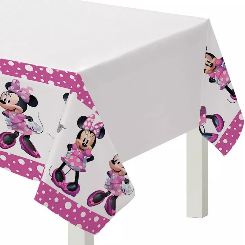 Minnie Mouse Forever Table Cover  54in x 96in Plastic Table Cover