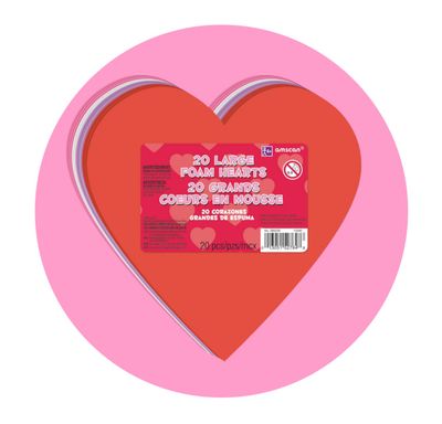 Large Foam Hearts, 20-pk