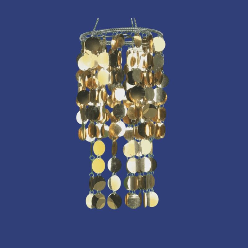 Round PVC Circle Chandelier Two Tiers, Color: GOLD