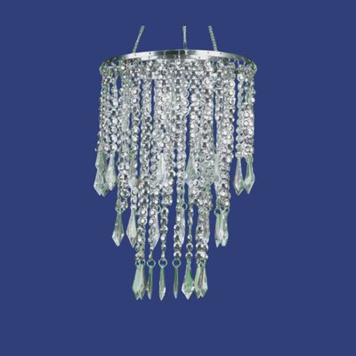 Silver acrylic chandelier