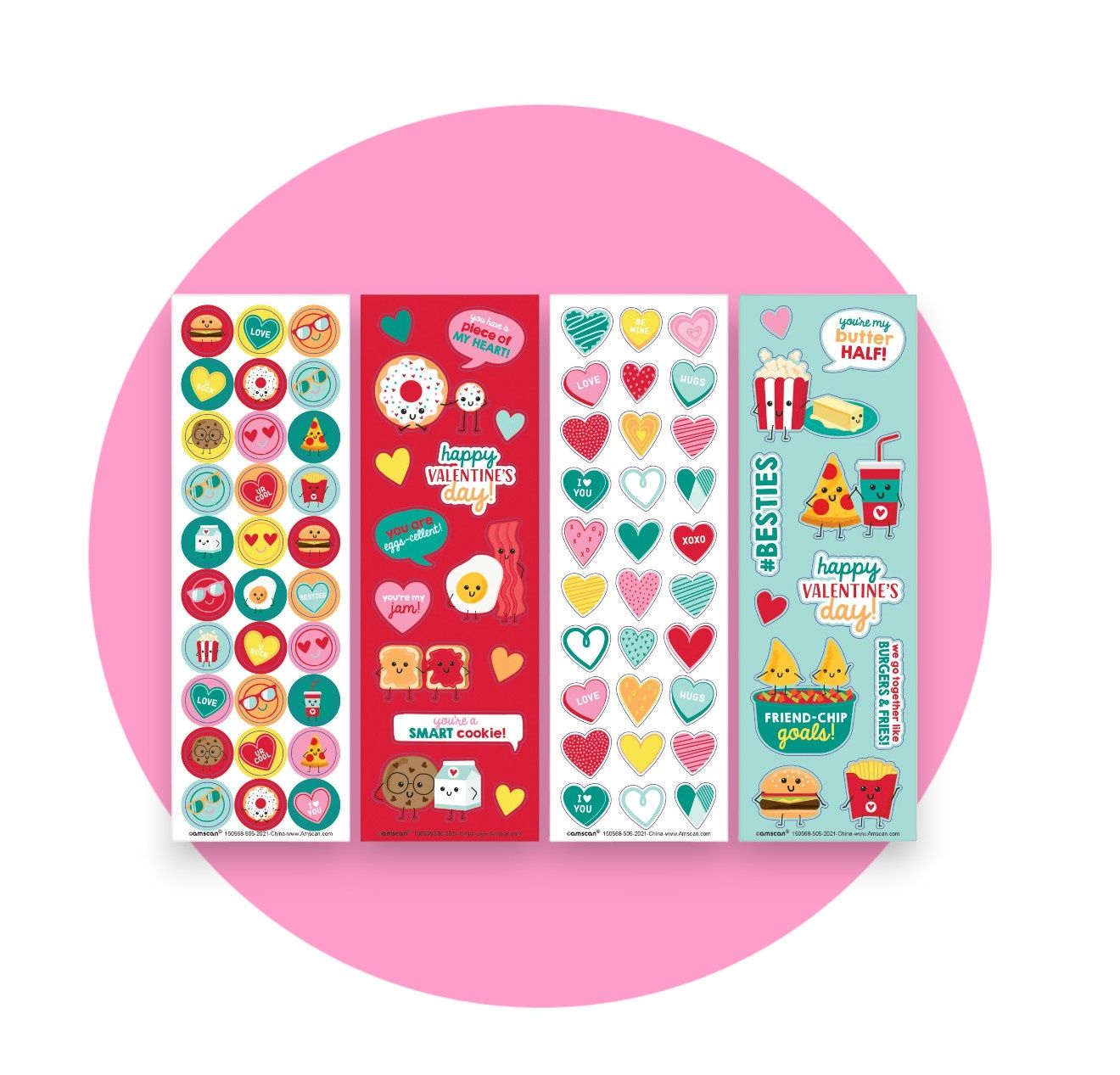 Valentine Stickers Sheets 36ct