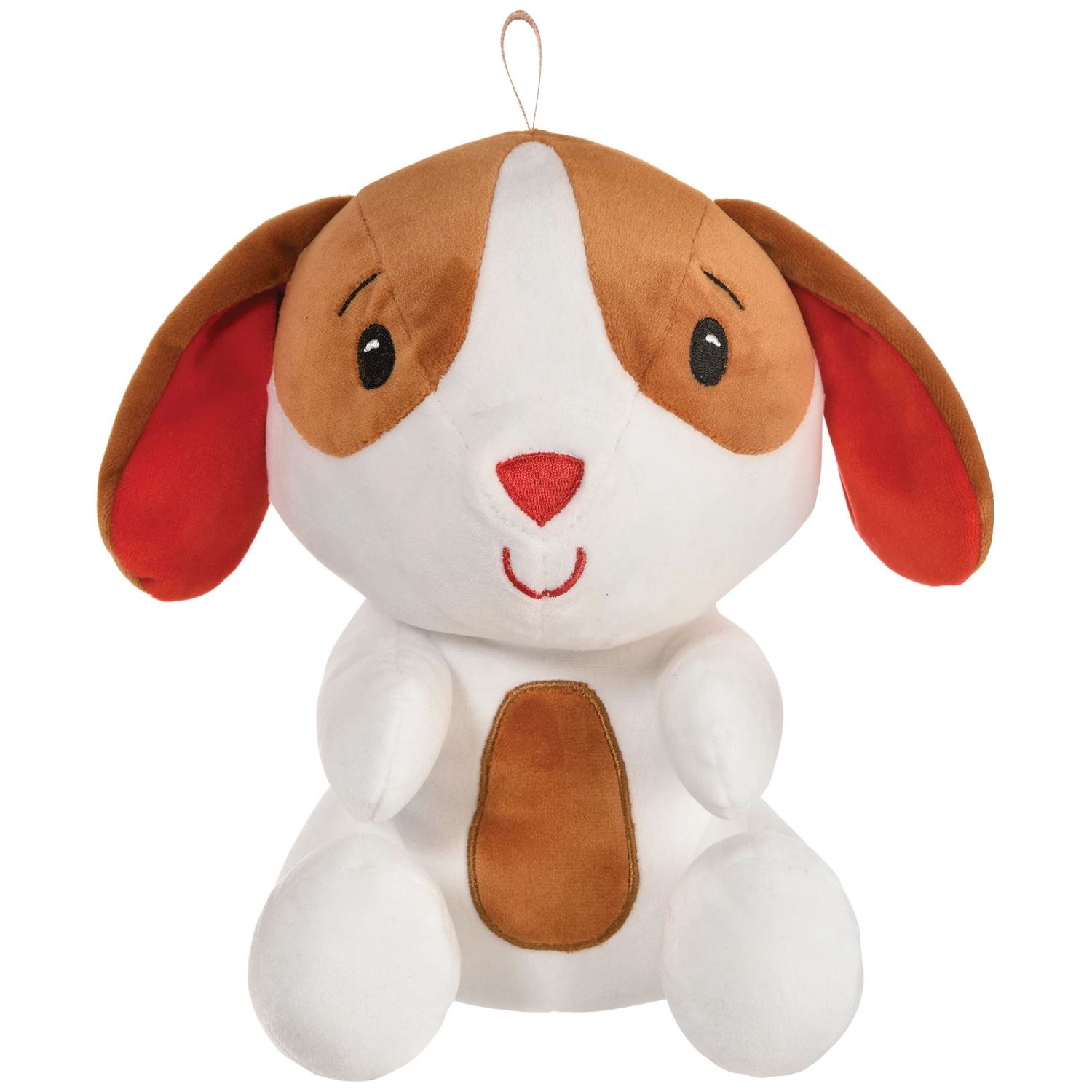 Plush Balloon Weight - White &amp; Brown Puppy, 5.9oz