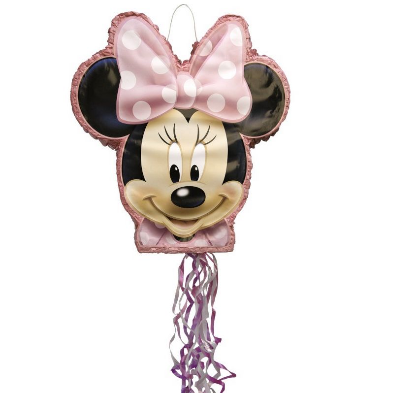 Disney Minnie Mouse Shaped Drum Pull Pinata