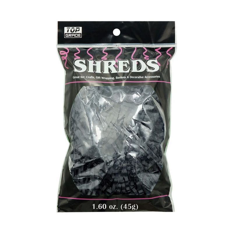 Crinkle paper shred 1.60oz -black