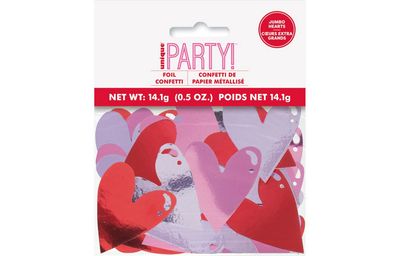 Jumbo Foil Heart Confetti .5oz