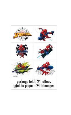 Spider-Man Tattoos 24ct