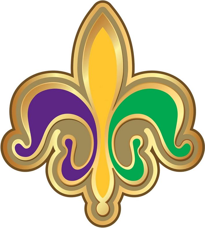 Mardi Gras Cutout  7" X 8"