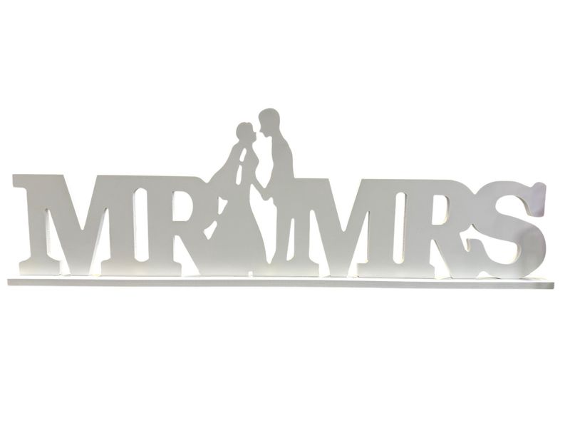 Mr &amp; Mrs PVC Centerpiece (28&quot; W x 9.2&quot; H)