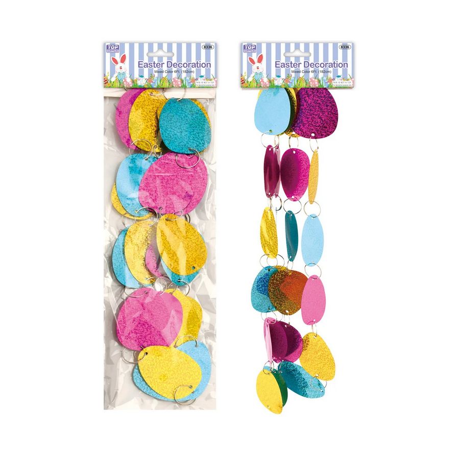 6ft Easter Egg Foil garland