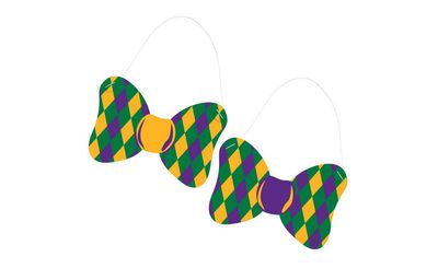 Masquerade Mardi Gras Paper Bow Ties Assortment 6ct
