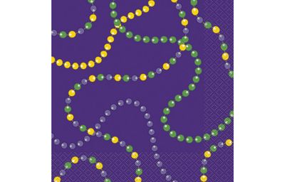 Classic Mardi Gras Luncheon Napkins 16ct