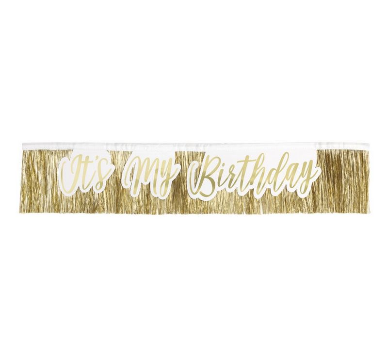 Gold Fringe &quot;It&#39;s My Birthday&quot; Sash