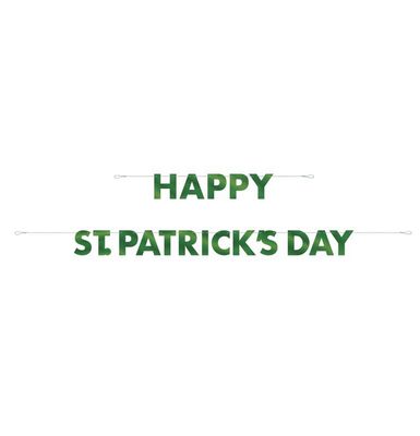 Foil Happy St. Patrick's Day Letter Banner 10.5 ft 2pc