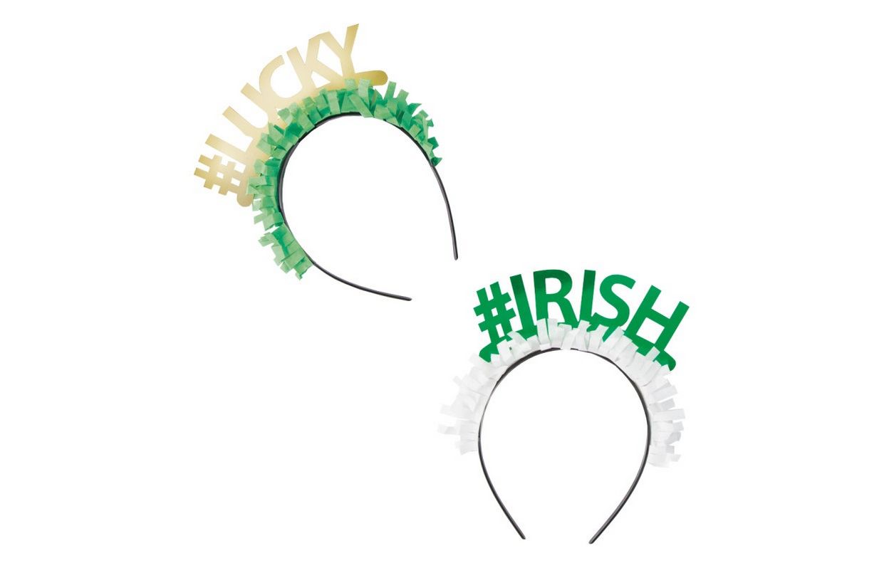 Foil St. Patrick's Day Headbands 4ct