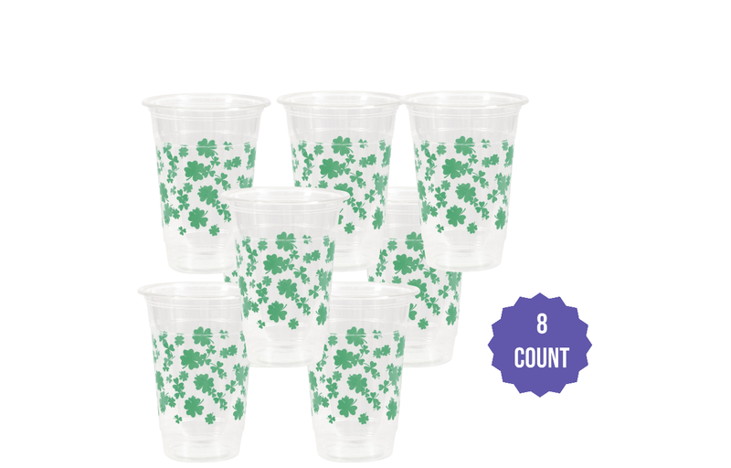 Shamrock 16oz Plastic Party Cups (8ct)