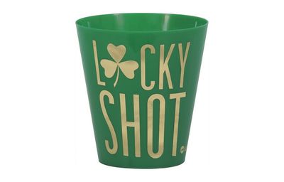 Lucky Shot 2oz Plastic Shot Glasses 8ct - Foil Stamping