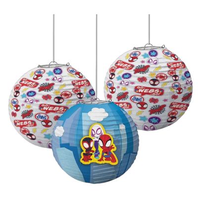 Spidey &amp; His Amazing Friends Paper Lanterns, 9.5in, 3ct