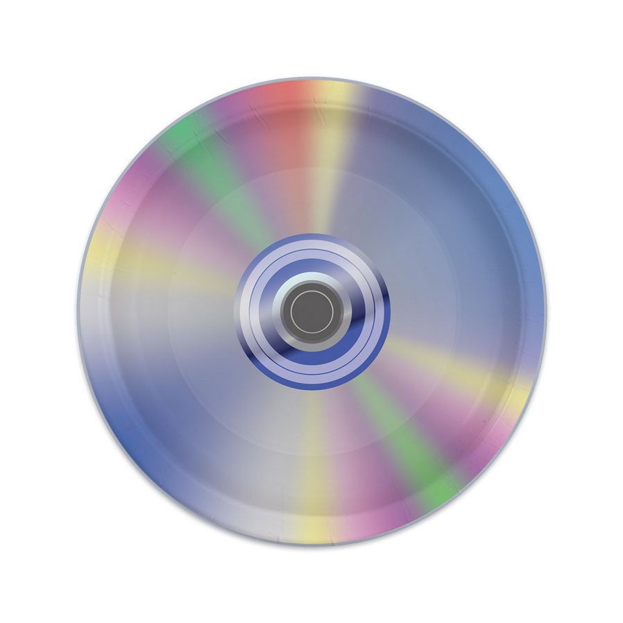 90&#39;s CD Paper Plates – 9&quot; (8-Count)