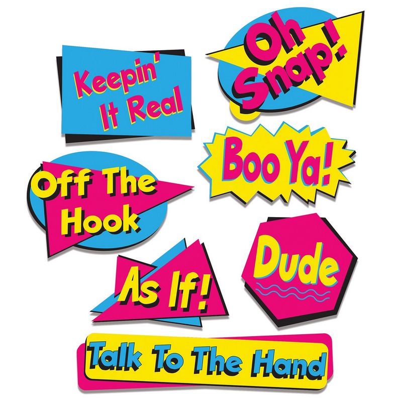 90&#39;s Phrase Cutouts – 7-Piece Set