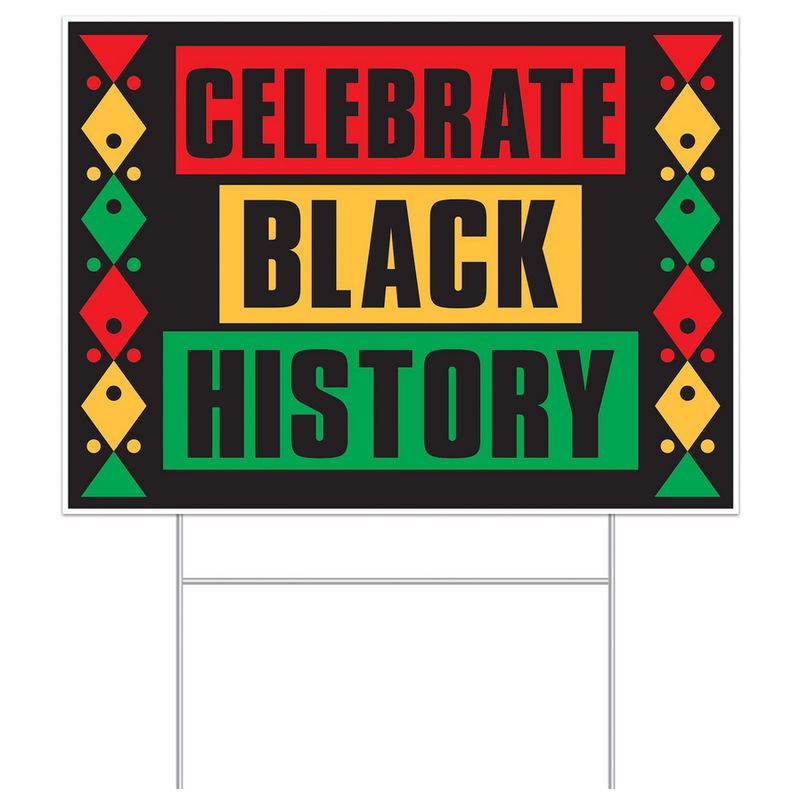 Plastic Celebrate Black History Yard Sign – 11½&quot; x 15½&quot;