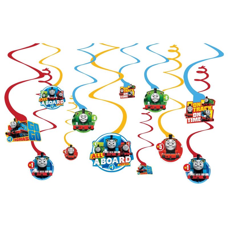 Thomas All Aboard Swirl Decoration Kit - 12pcs