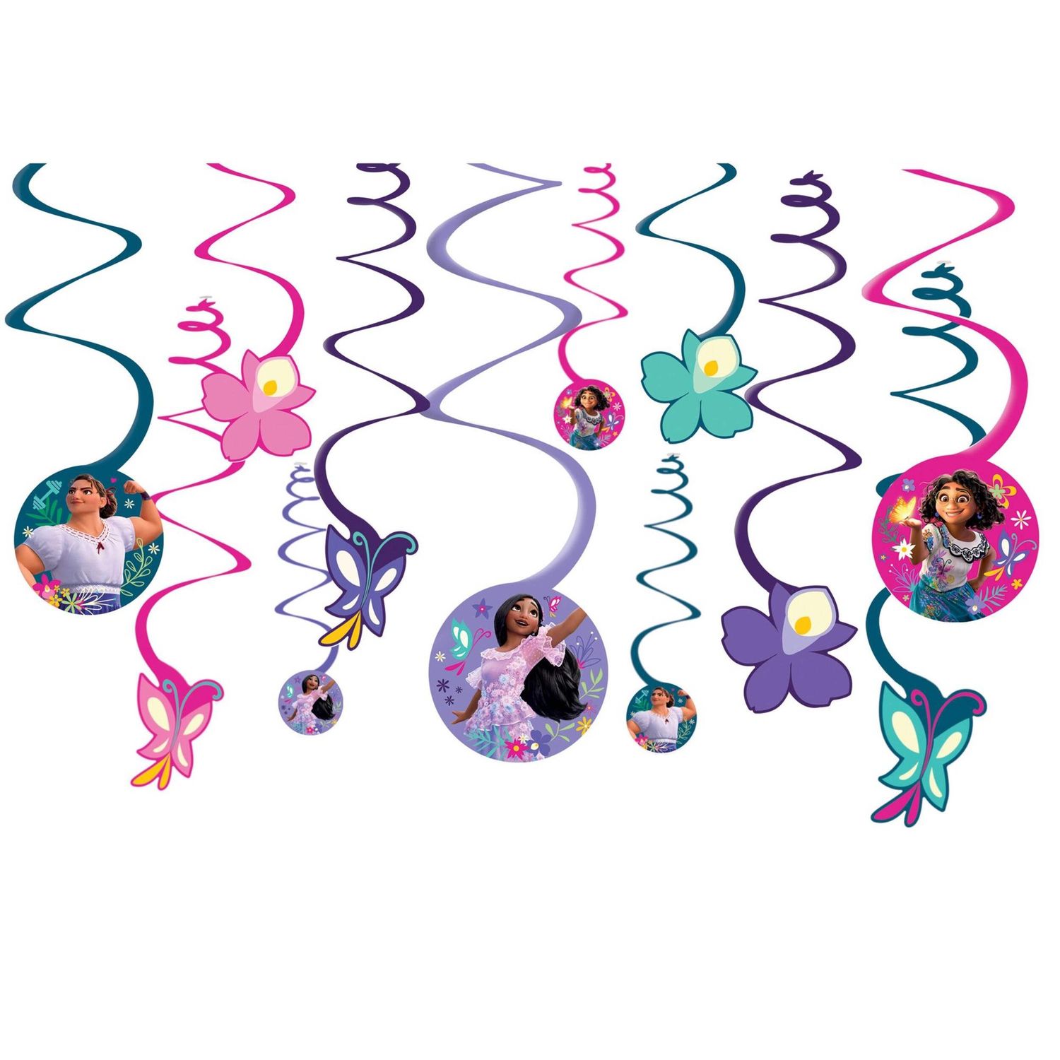 Encanto Spiral Decorations 12CT