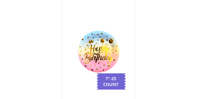 Happy Birthday Paper Plates &amp; Cups 25ct