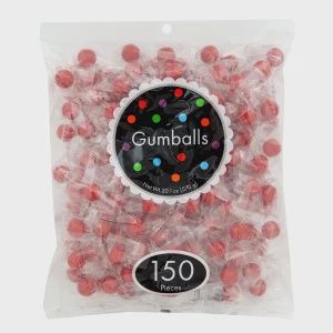 Gum Balls Wrapped 150ct per bag, Color: Red