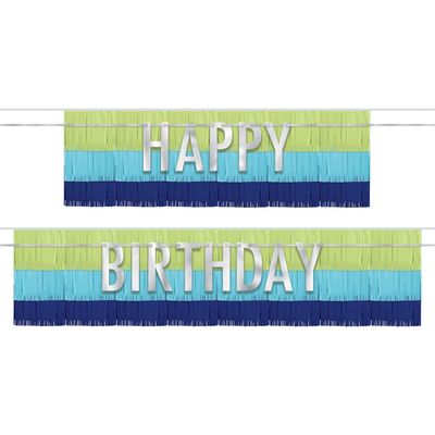 Modern Happy Birthday Fringe Banner