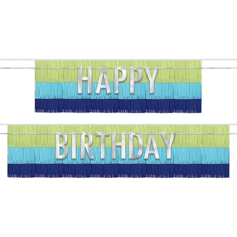Modern Happy Birthday Fringe Banner