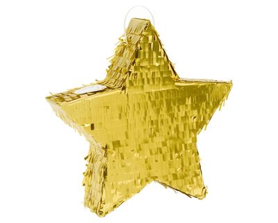 Gold Foil Star Pinata for Kids Birthday - 17&quot; x 17&quot; x 3&quot;