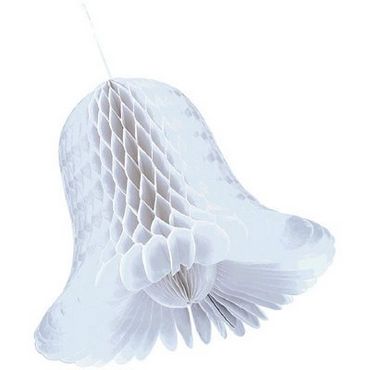 White Honeycomb Bells (15in, 2pcs):