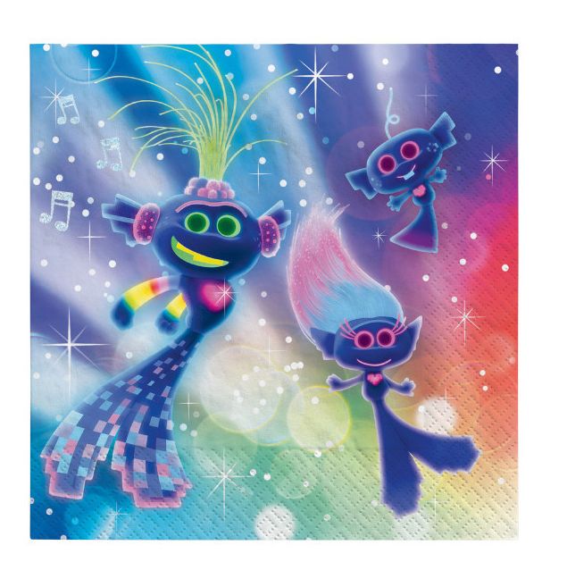 Trolls World Tour Beverage Napkins (16ct)