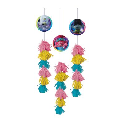 TROLLS World Tour 2020 DANGLE TASSEL DECORATIONS (3ct)